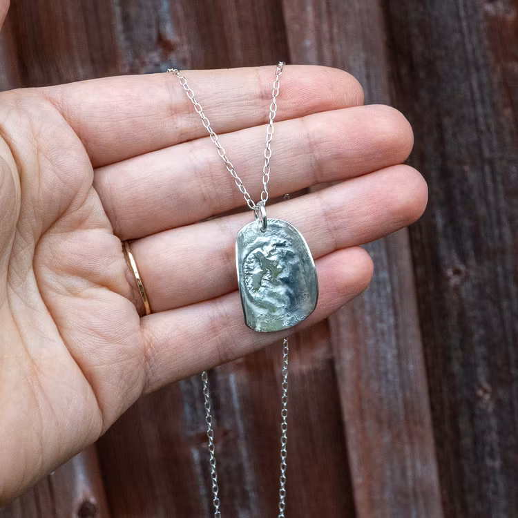 REA Konkav - Halsband i Återvunnet Silver
