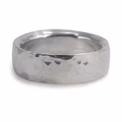 SPECIALBESTÄLLNING Ring Hamrad ca 7 mm i Återvunnet Silver