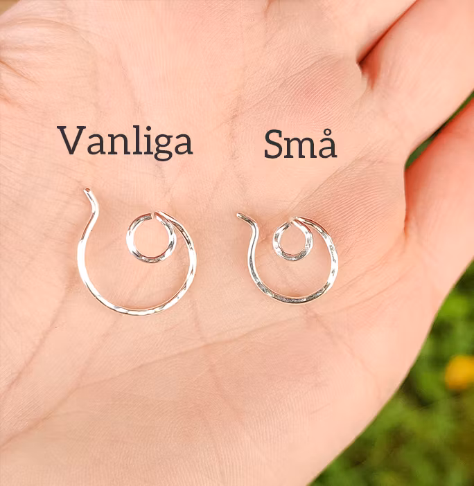 Handgjorda Örhängen Ear Jacket Återvunnet Silver