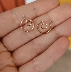 18k Ear Jacket Cirkel Liten - Örhänge i Återvunnet Guld