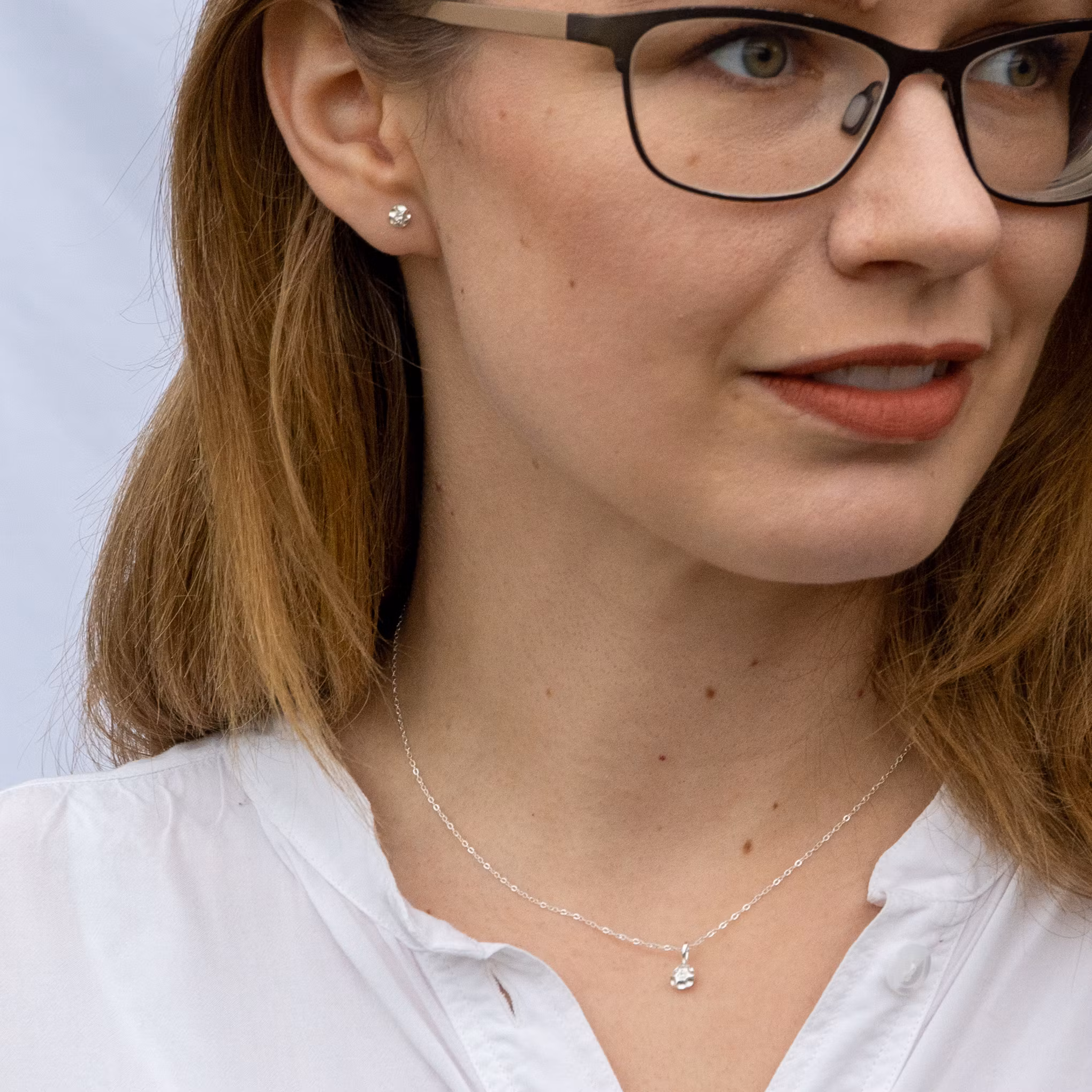 Frö Paket Örhängen och Halsband Återvunnet Silver
