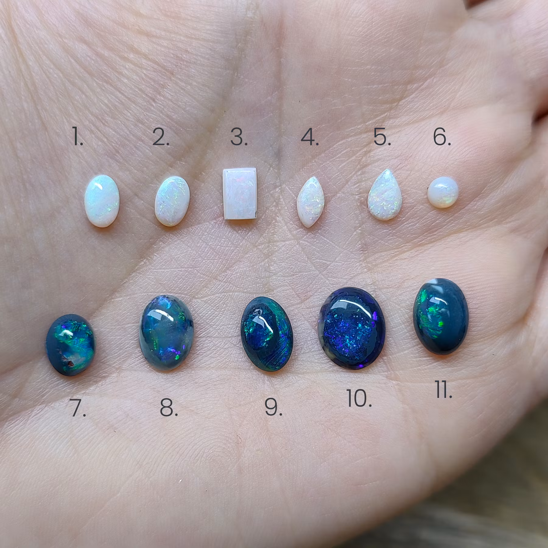 Halsband med återvunnen opal i silver