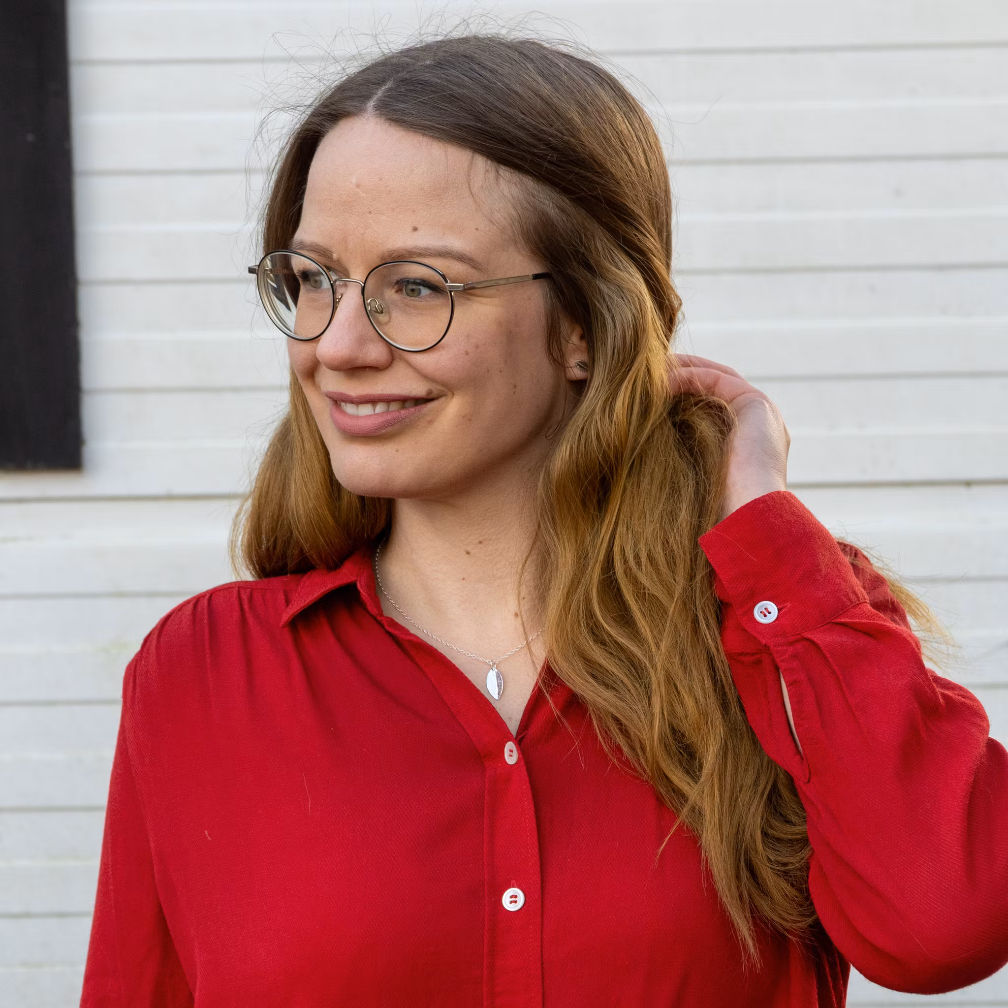Löv Halsband Återvunnet Silver