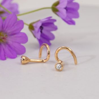 18K Diamanter Comfort Mini Örhängen Återvunnet Guld