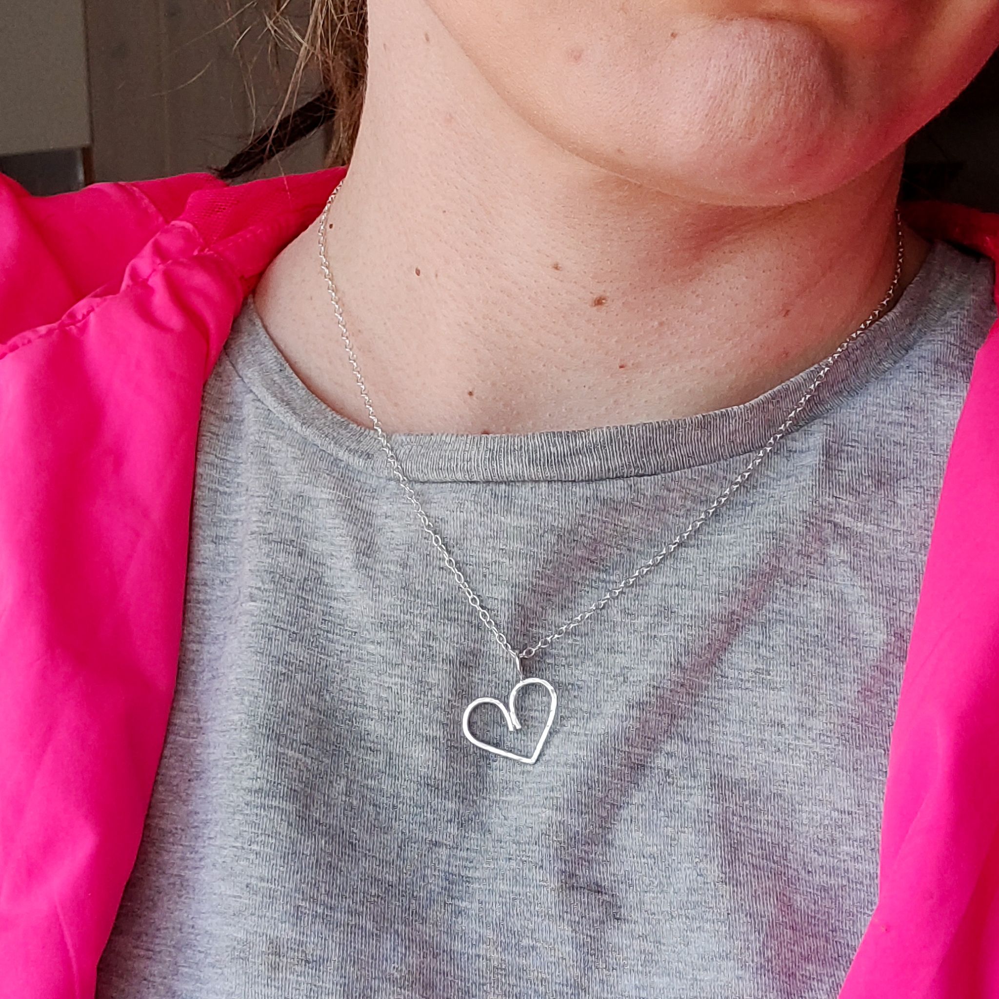 18K Hjärta Halsband Återvunnet Guld