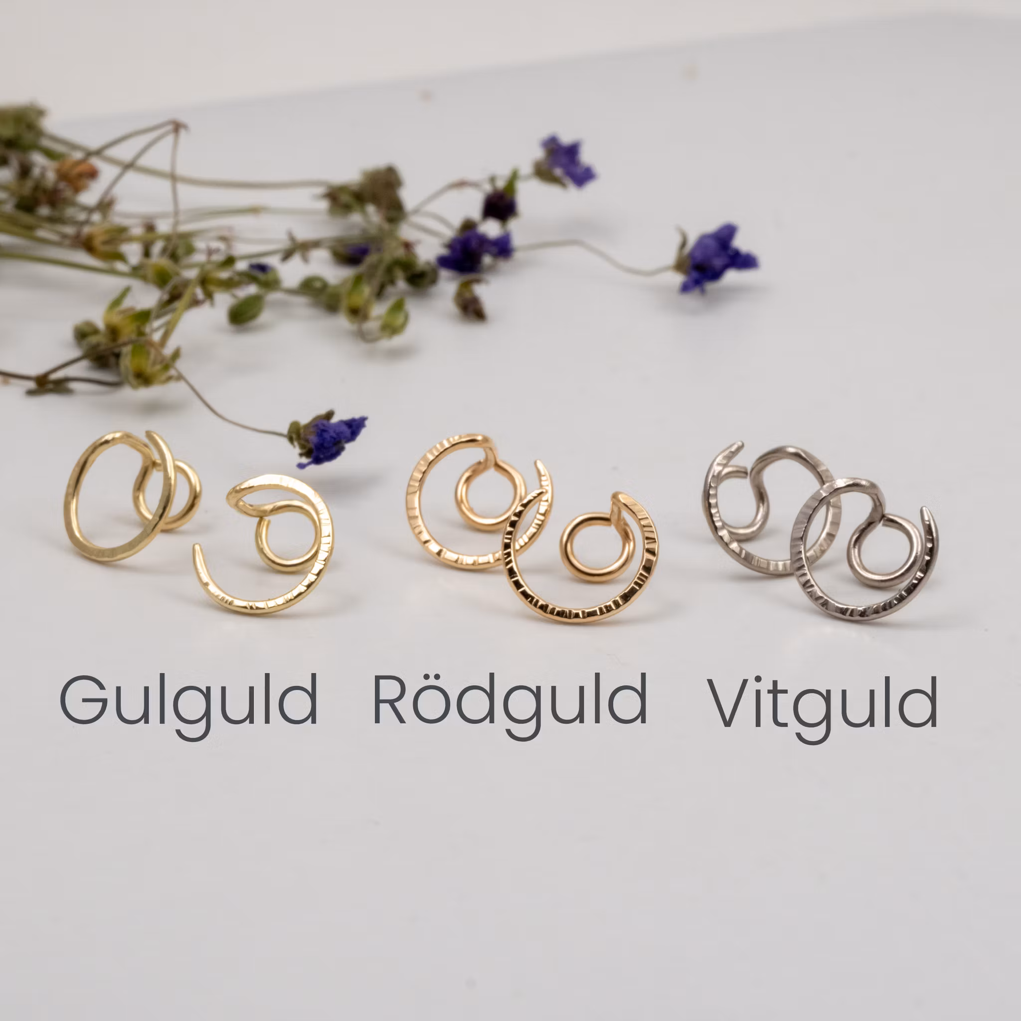 18k 2,5 mm Hamrad Återvunnet guld