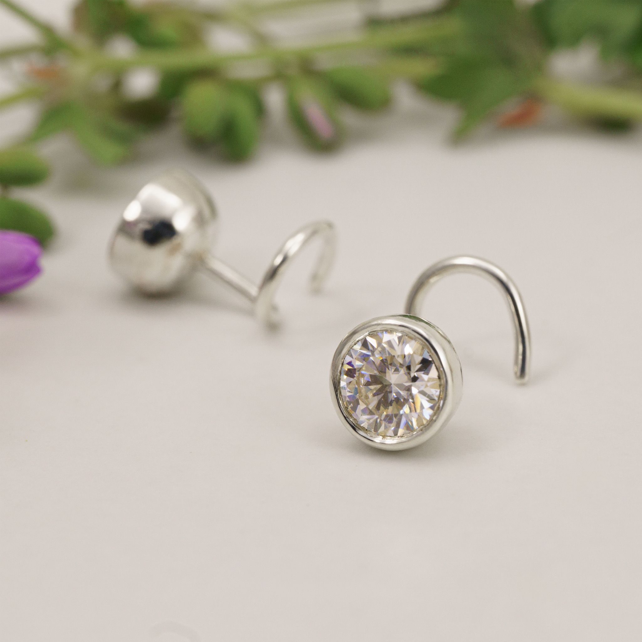 Moissanite Comfort Stora Örhängen Återvunnet Silver