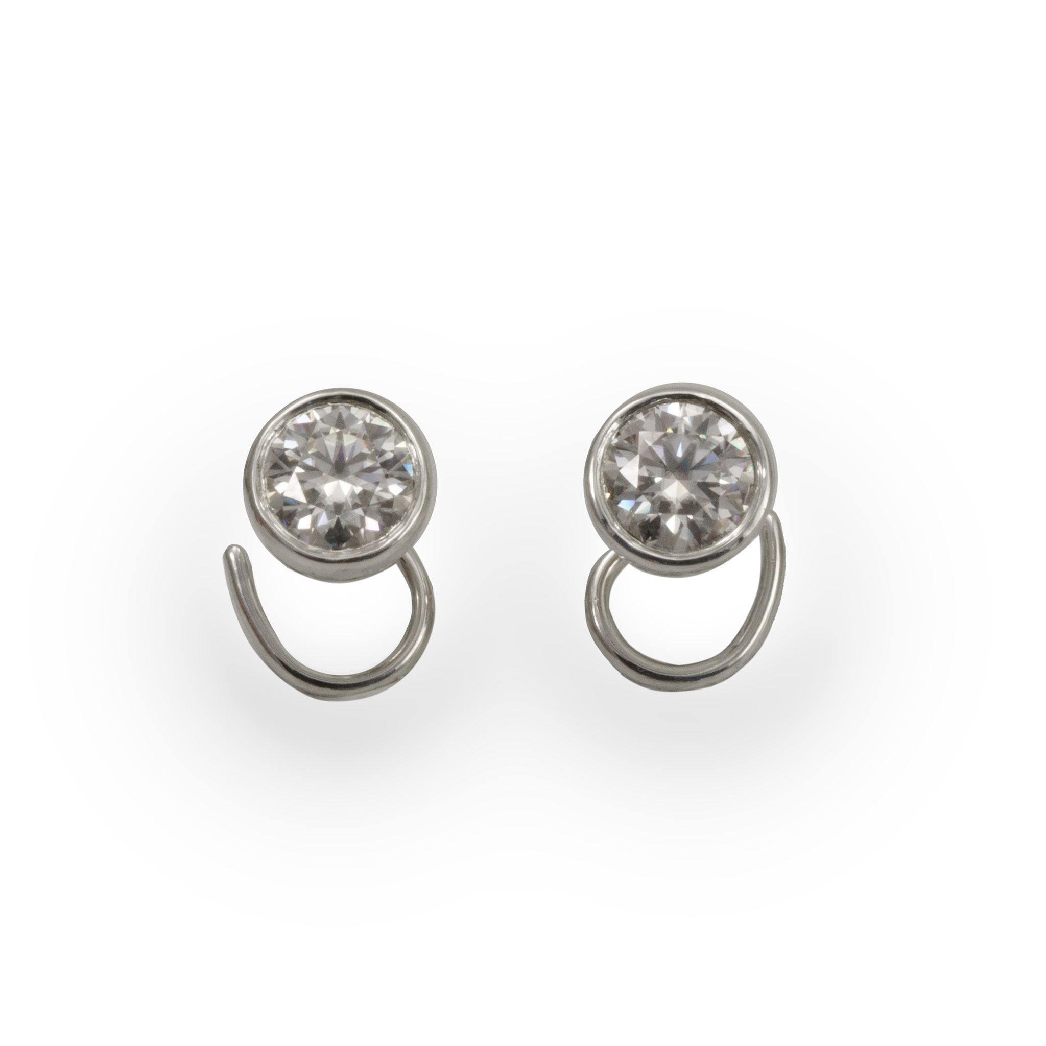 Moissanite Comfort Stora Örhängen Återvunnet Silver
