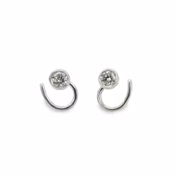 Diamant Comfort Små Örhängen Återvunnet Silver