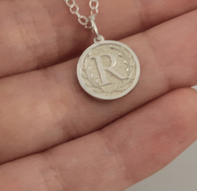 Letter Coin - Berlock Återvunnet Silver