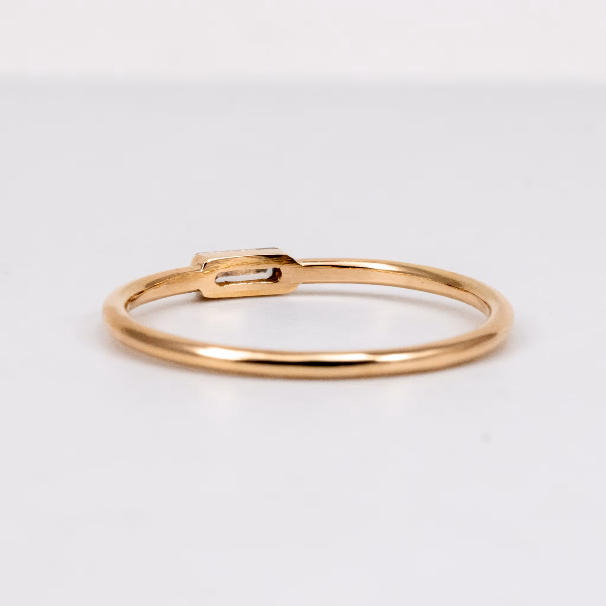 Baguette - Ring 18K Guld Labbodald Diamant