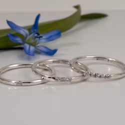 Lilly Ring med Återvunnen Diamant Silver Alliansring