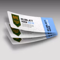 Helgbiljett (3 personer)
