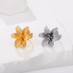 Steel Lily Ring