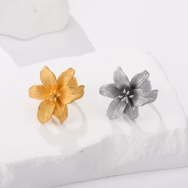 Steel Lily Ring