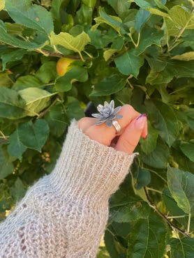 Steel Lotus Ring