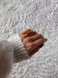 Steel Lotus Ring