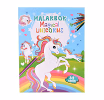Magical Unicorns - Målarbok
