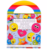 Målarbok med klistermärken -  Smiley