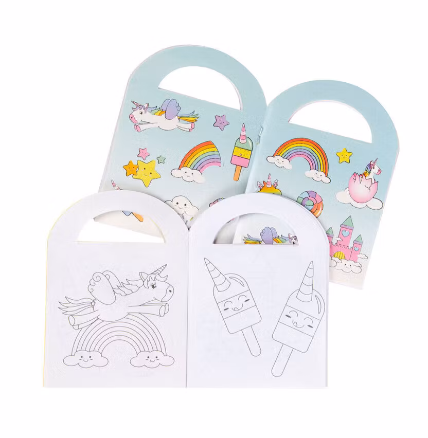 Målarbok med klistermärken - Unicorn