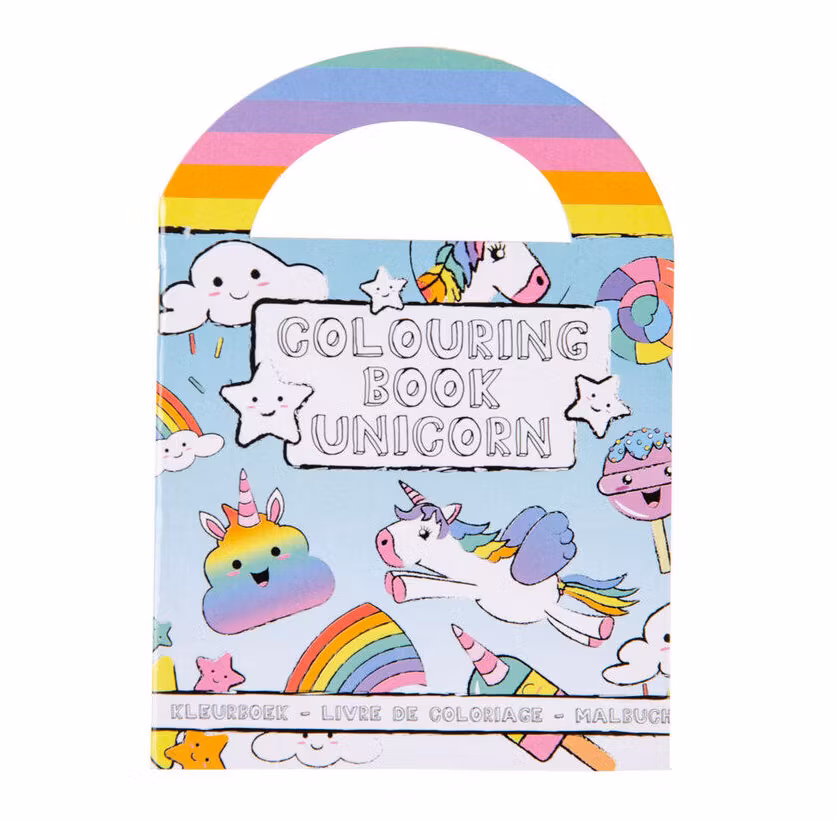 Målarbok med klistermärken - Unicorn