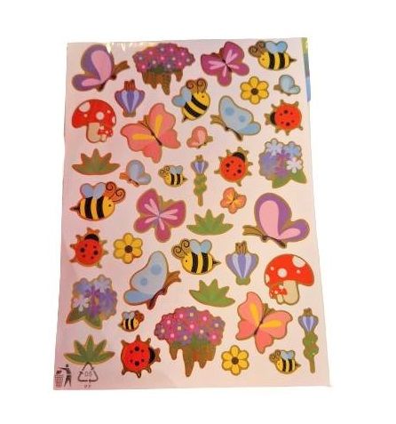 Klistermärken - Älvor, enhörningar, blommor och bin