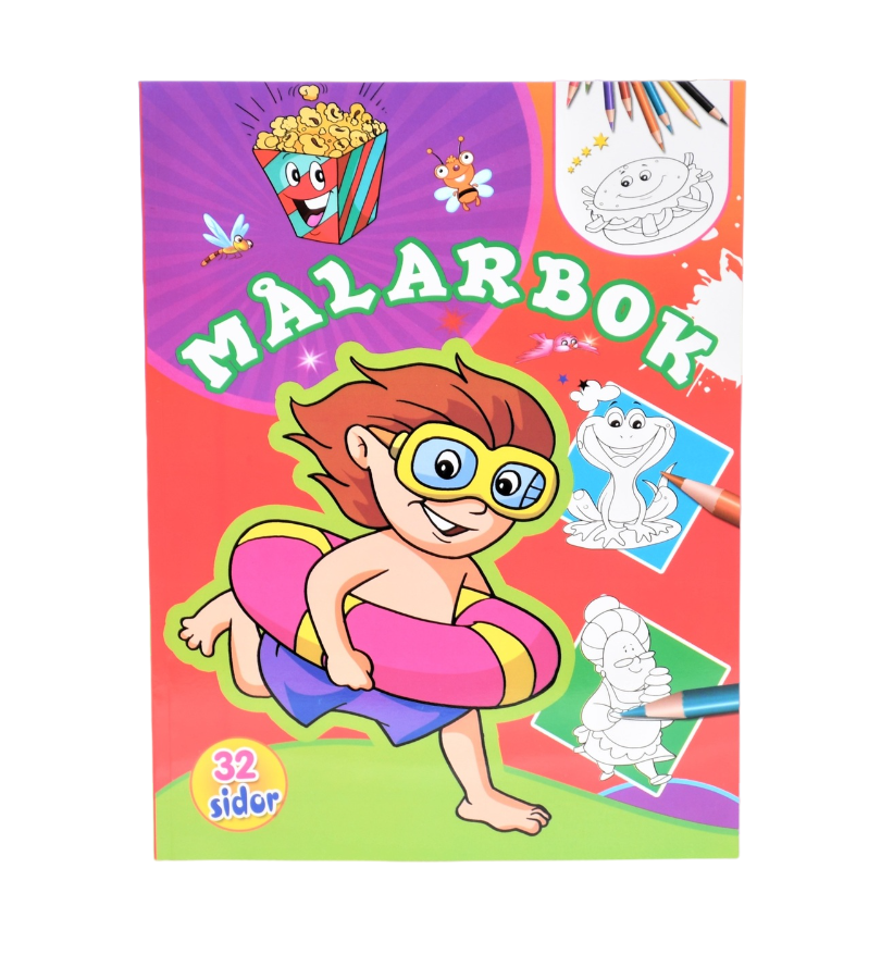 Målarbok med motiv att fylla i med färgpennor ( pennor ingår ej)