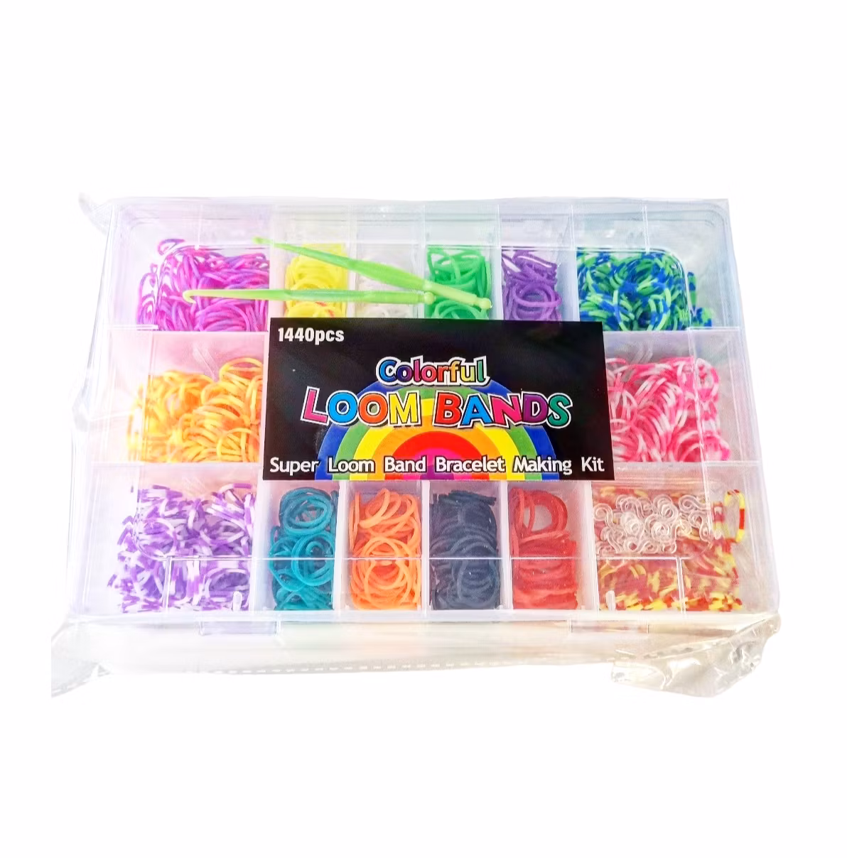 1440 st Färgglada Loombands