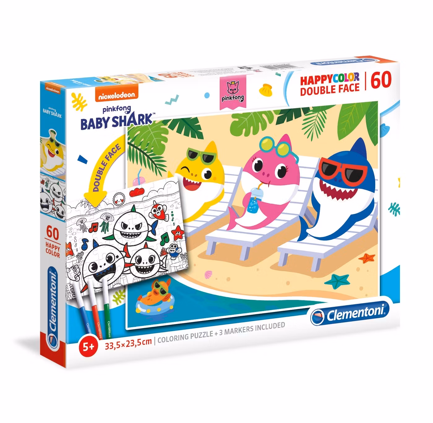 Baby Shark - Färglägg ditt pussel