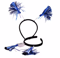 Diadem med pom poms - Blå