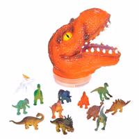 Dinosauriehuvud med mini dinos inuti