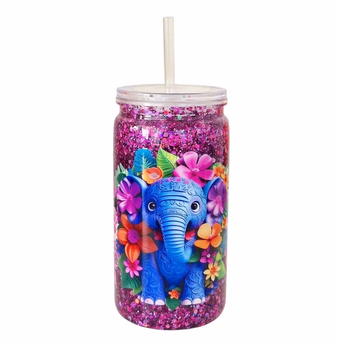 Glitter kopp - Elefant