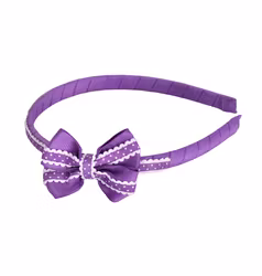 Lila diadem med rosett