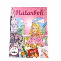 Målarbok - Magiska rosa prinsessa