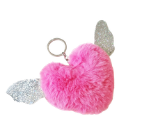 Nyckelring - Fluffigt Hjärta