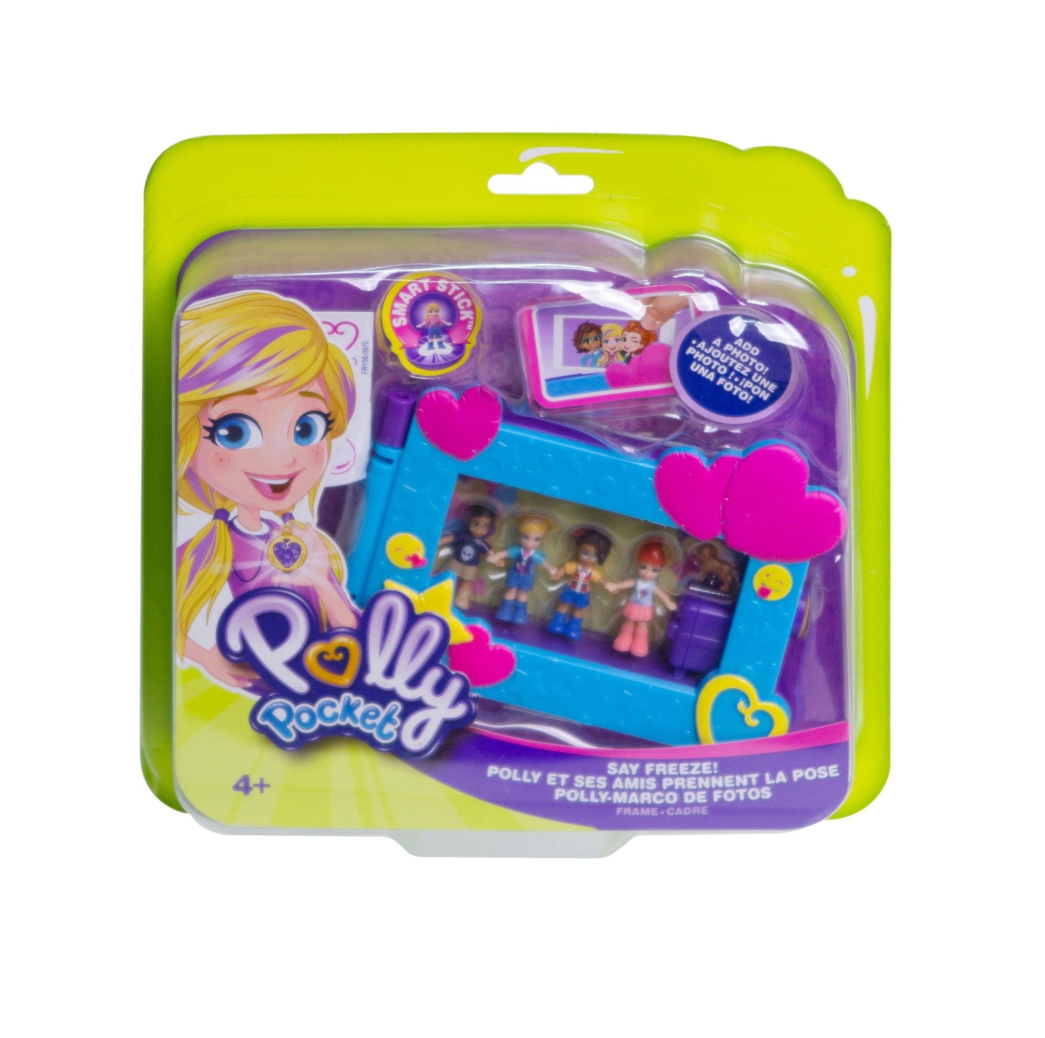 Polly Pocket Fotoram med dockor och en hund