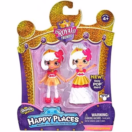 Shopkins Happy Place Cupcake Queenie Docka med avtagbar klänning