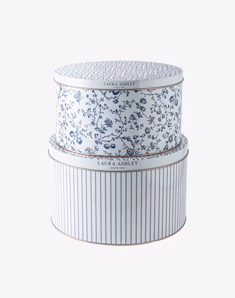 Set 2 Tins Candy Stripe and Woodruff