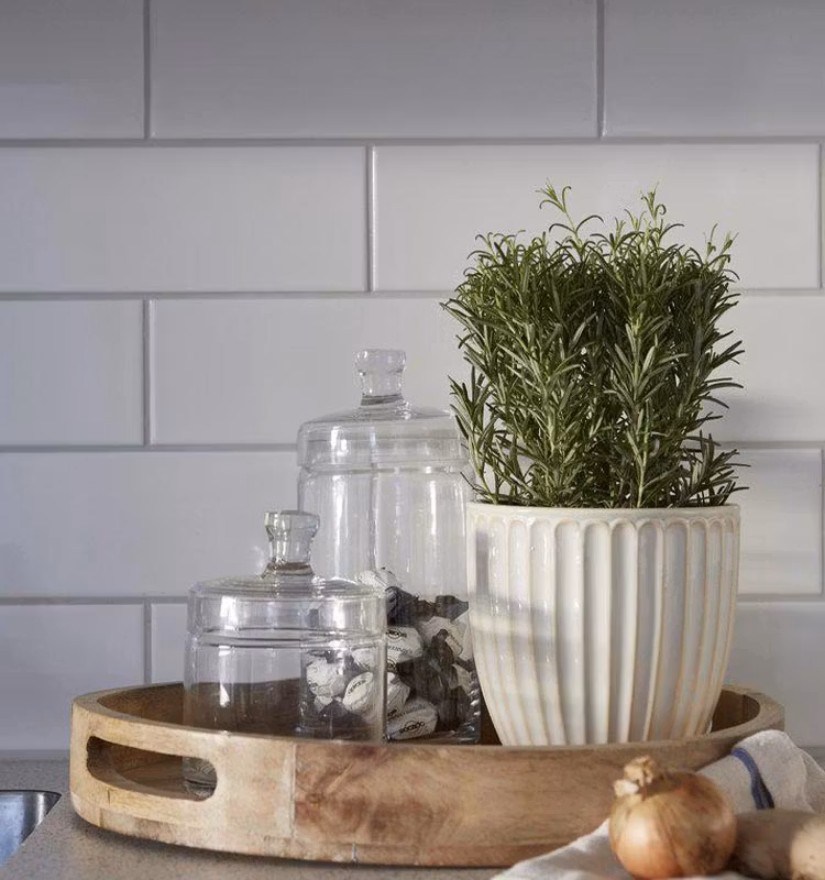 Glasburk med lock S