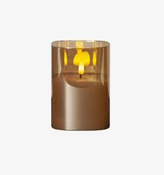 LED Blockljus Flamme Amber