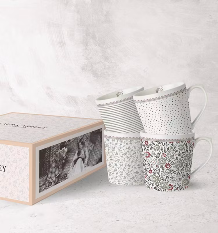 Laura Ashley Wild Clematris minimugg mixade 4-pack