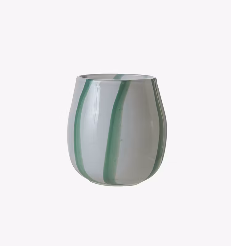 Stripe Lykta Vit / Grön - M