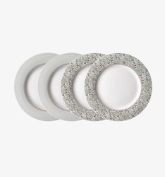 Laura Ashley Wild Clematris frukost tallrik 4 set Gåvobox
