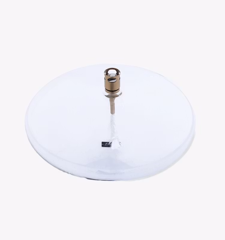 Oljelampa Klar glas Disc Brass 18cm