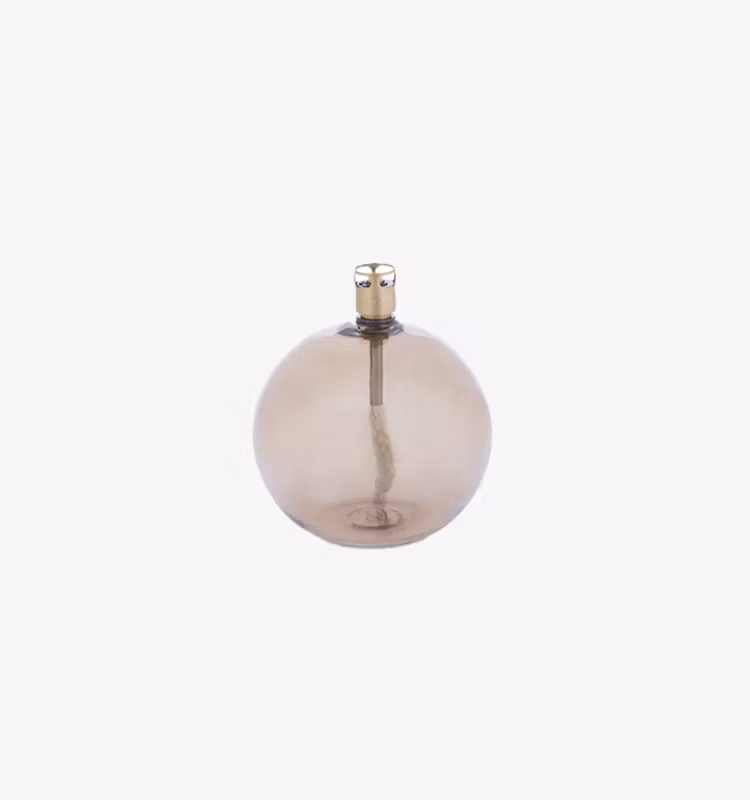 Oljelampa Rund Champange  Brass 9cm