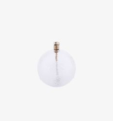 Oljelampa Rund Hamrat glas Brass  11cm