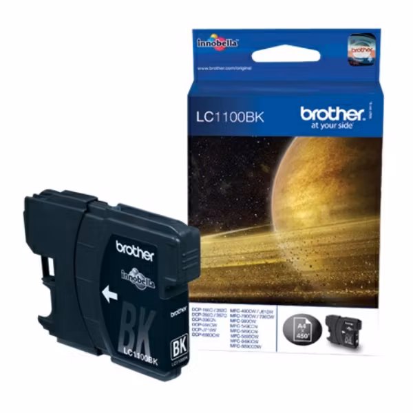 Brother bläck LC-1100 svart 450sidor - original
