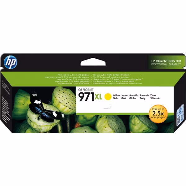 HP bläck 971XL Gul 6600sidor - original
