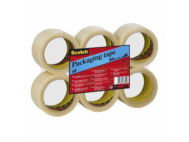 Packtejp Scotch 371 -  38mm x 66meter - transp  6st