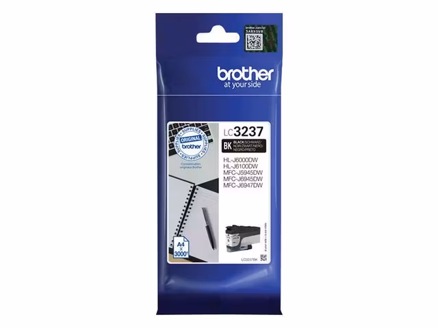 Brother bläck LC3237 XL Svart 3000sid original
